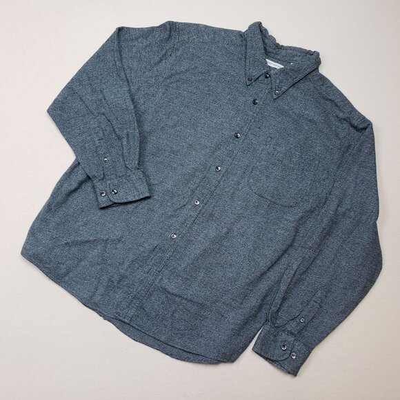 Knightsbridge Men's Long Sleeve Button Up Gray Houndstooth Shirt Sz XL EXCELLENT - Picture 1 of 4
